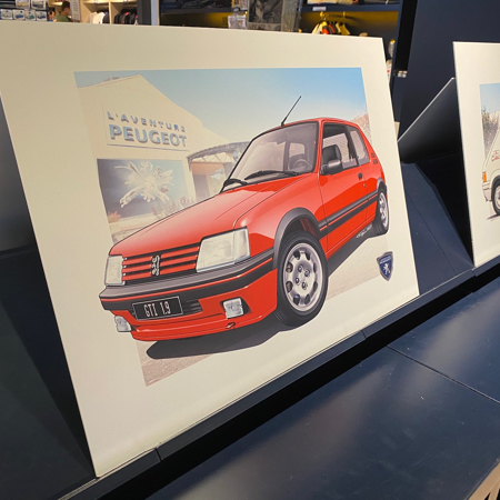 La boutique du Musée de l'Aventure Peugeot.