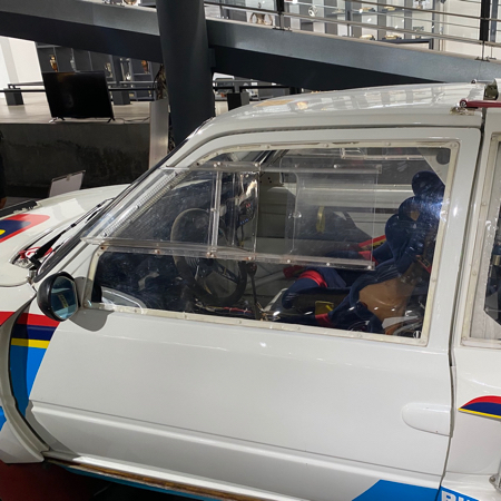 Peugeot 205 Turbo 16 Rallye Groupe B 1986 au Musée de l'Aventure Peugeot.